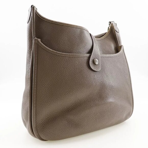 HERMES Evelyne3 GM Shoulder Bag Etope SilverHardware Taurillon Clemence Women - Picture 7 of 12